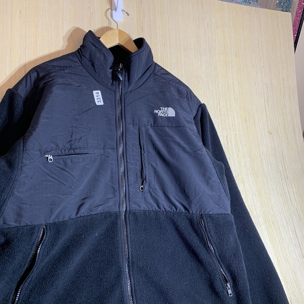 Vintage The North Face Sweater Large Black Long Sleeve Men's Zip Up Denali - Picture 3 of 15
